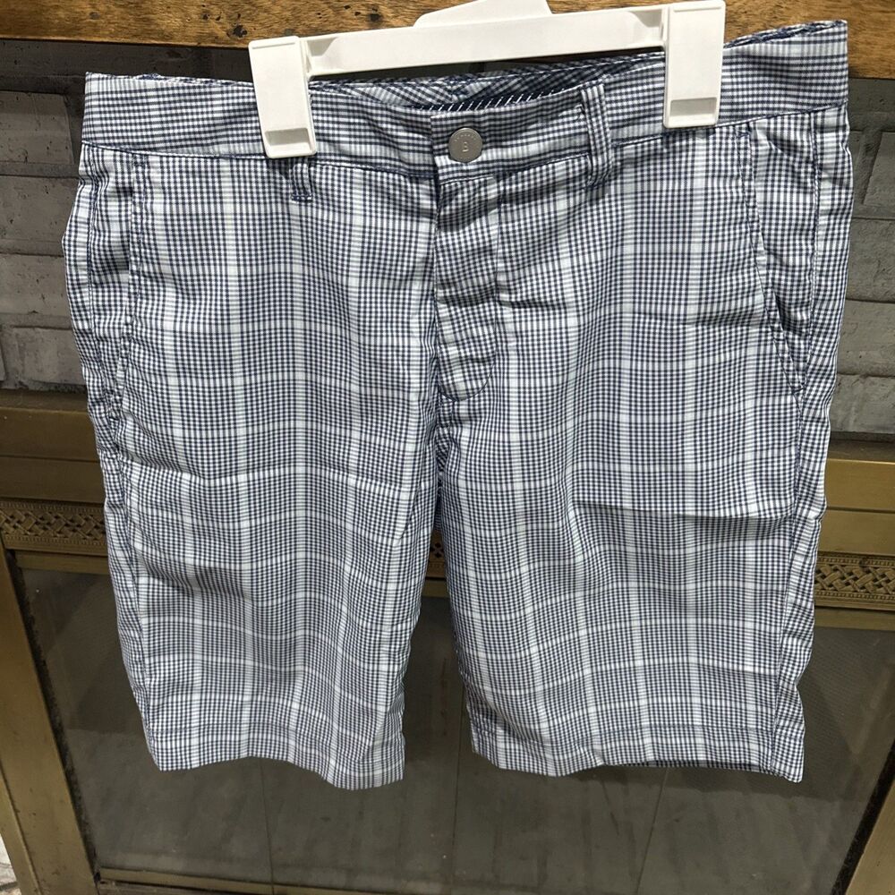 Bonobos Blue Plaid Golf Shorts Men's Size 32 Bottoms 10" Inseam